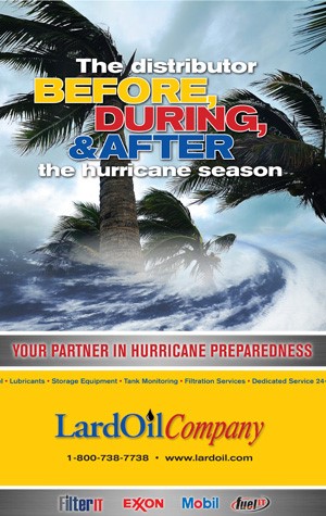 flyer for lard oil company related to hurricane preparedness