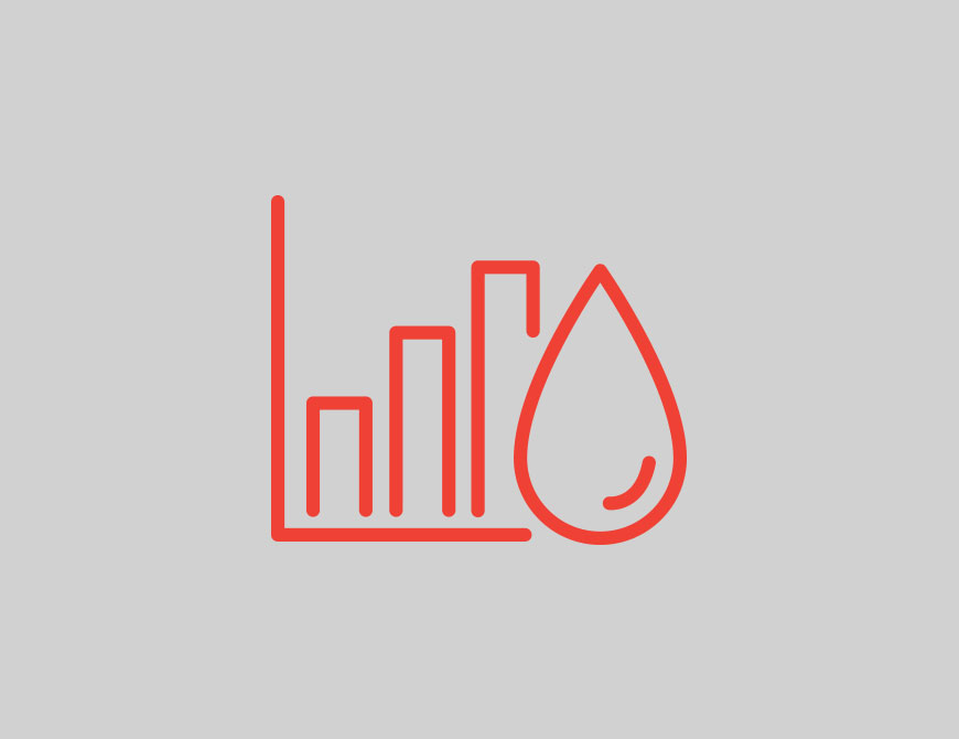 bar graph and droplet icon used to represent technology