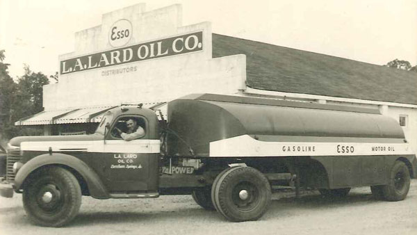 vintage photo of a lard oil fuel truck